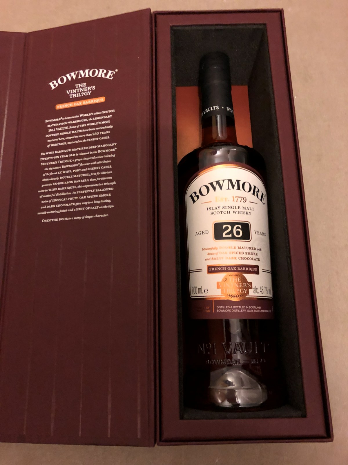 Bowmore 26 YO Vintner's Trilogy French Oak